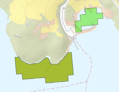 Vest i planområdet er registrert et middels stort tareskogfelt (Skotaneset), se Figur 18. Planområdet overlapper marginalt med tareskogfeltet.