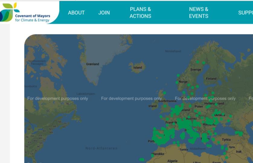 Bli del av eit internasjonalt nettverk o Covenant of Mayors europeisk nettverk for kommunar som lagar klimaplan o Betre tilgang på europeiske prosjektmidlar o Politisk