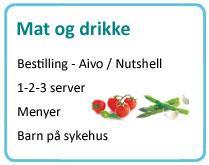 KKM har to mat-data programmer RH har Aivo US har Nutshell Kommer behovet for dietter spesial kost tett opp