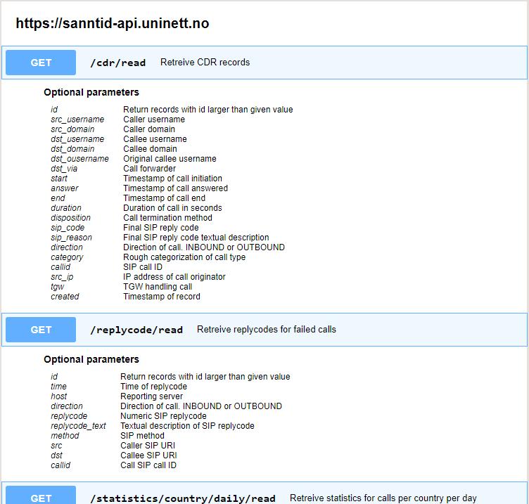 Sanntid API Gir tilgang til dine «rå» telefonidata og statistikk. Til egne databaser, statistikk o.l. før vi anonymiserer (etter 21 dager) Detaljer med programmeringseksempler og Postman Collection: https://sanntid.