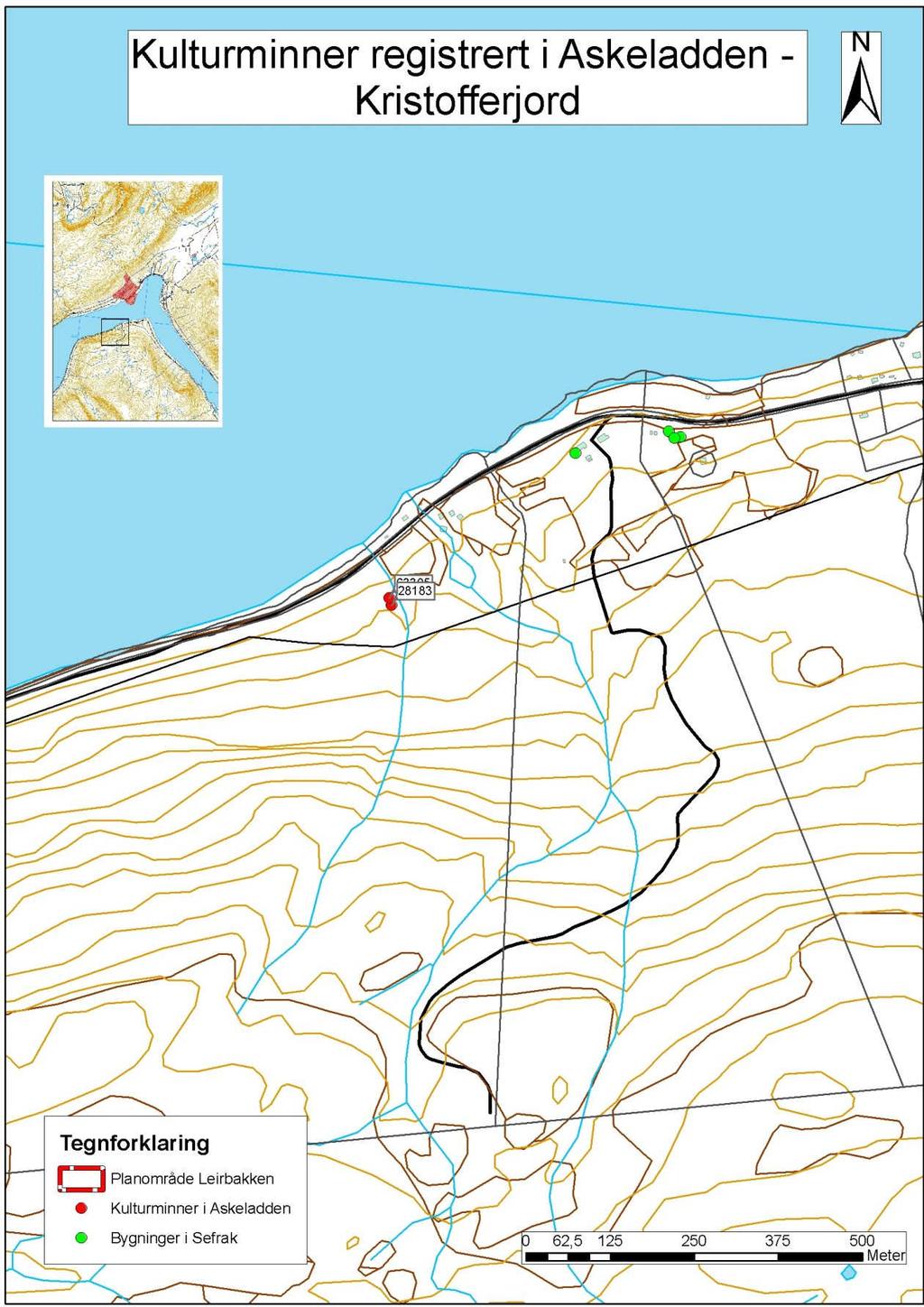 Figur 16: Gammetuft (Ask. Id 28183) på Kristofferjord. Ask. Id 28183 gammetuft.