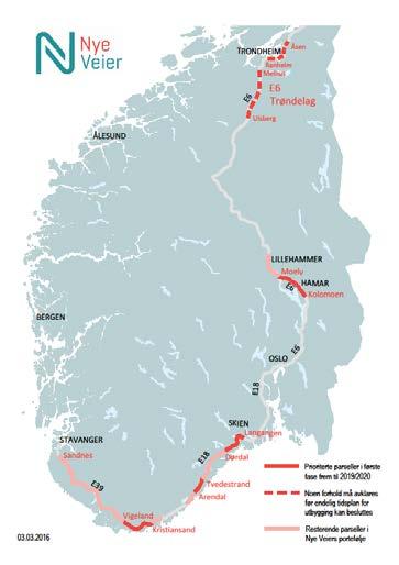 Utbedret og ferjefri E39 Prosjekter i