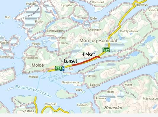 E39 Lønset - Hjelset Forventet anleggsstart høsten 2019 Totalentreprise 1,4