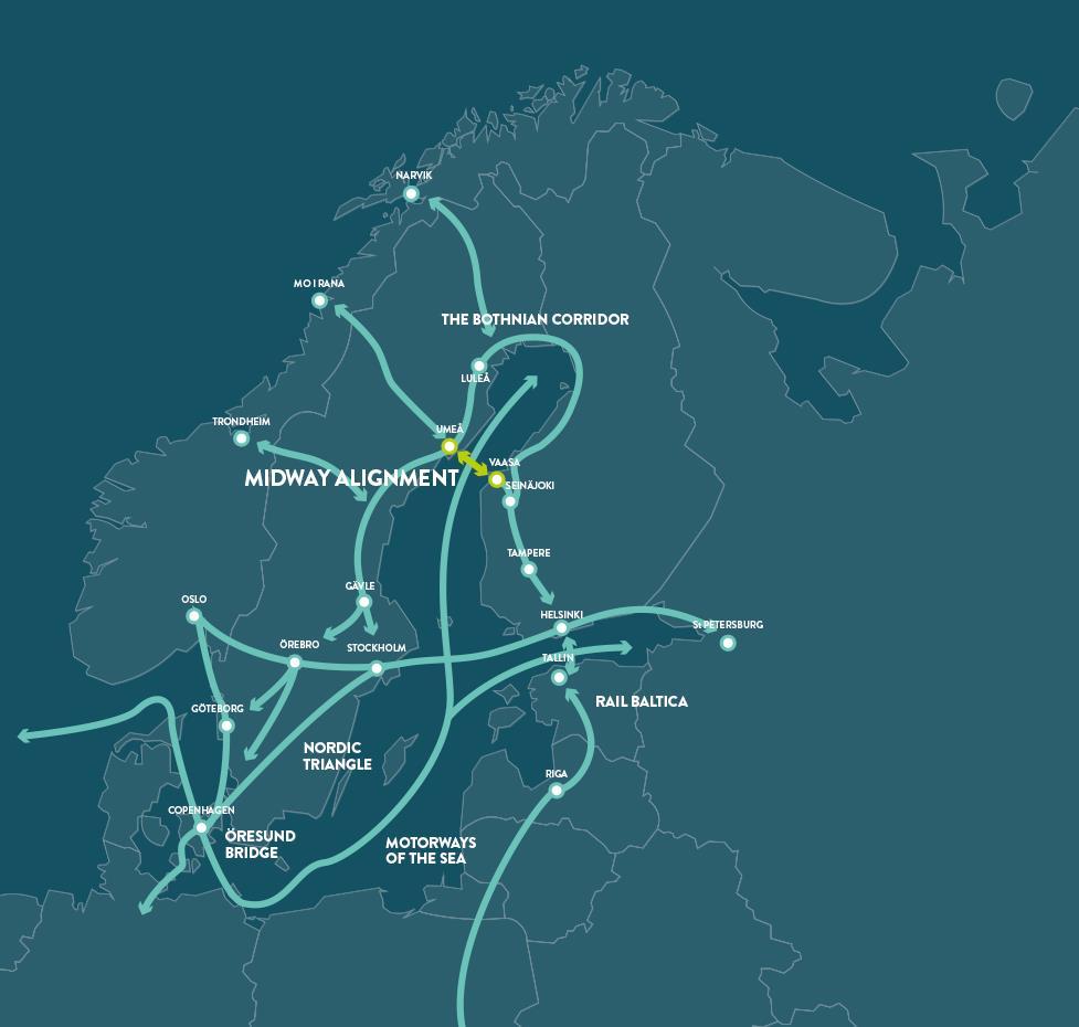 E12-KORRIDOREN OG EUROPA EU er opptatt av effektive transportkorridorer som kobler sammen kontinentet.