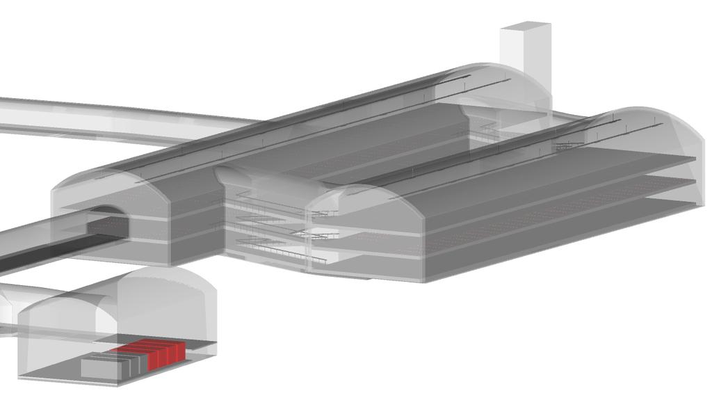 Visualisering av sentral og parkeringshaller