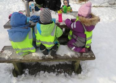 Vi var skikkelig heldig med været og fikk snø som bestilt.