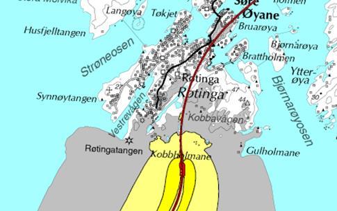 2.2 Støysituasjon for nye brualternativ og moglege tiltak SINUS har hatt oppdraget med å berekne og vurdere støysituasjonen for dei nye brualternativa til Gulholmane.