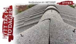Tilstøtende områder som takvinduer, markiser, planter, antenner, etc. dekkes. 4. Ett strøk dypimregnering påføres taket er mettet og ferdig impregnert.