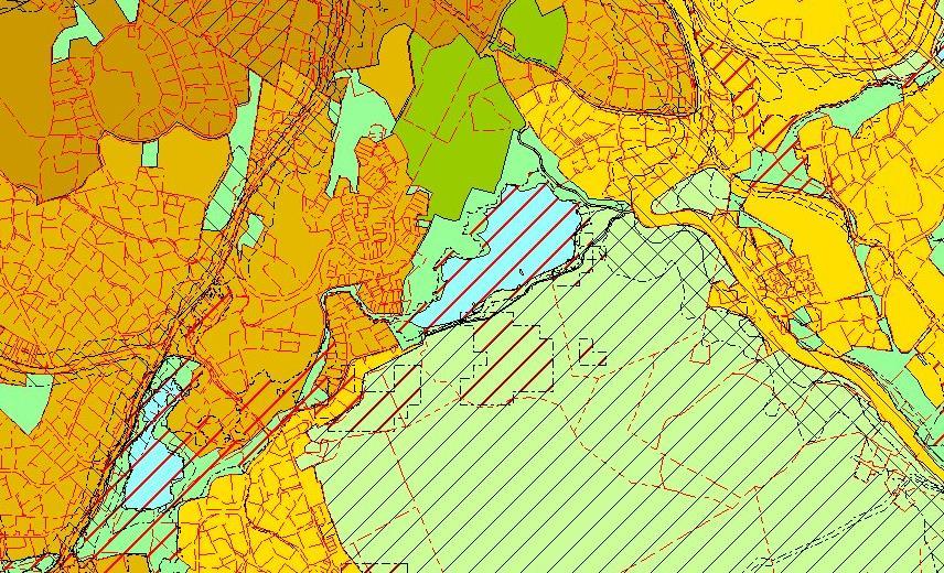 Høringsutkast kommuneplanens arealdel 2016 (KPA 2016) I forslag til ny KPA ligger eiendommene som LNF-område, og hele planområdet er innenfor hensynssone friluftsliv; Byfjellene sør.