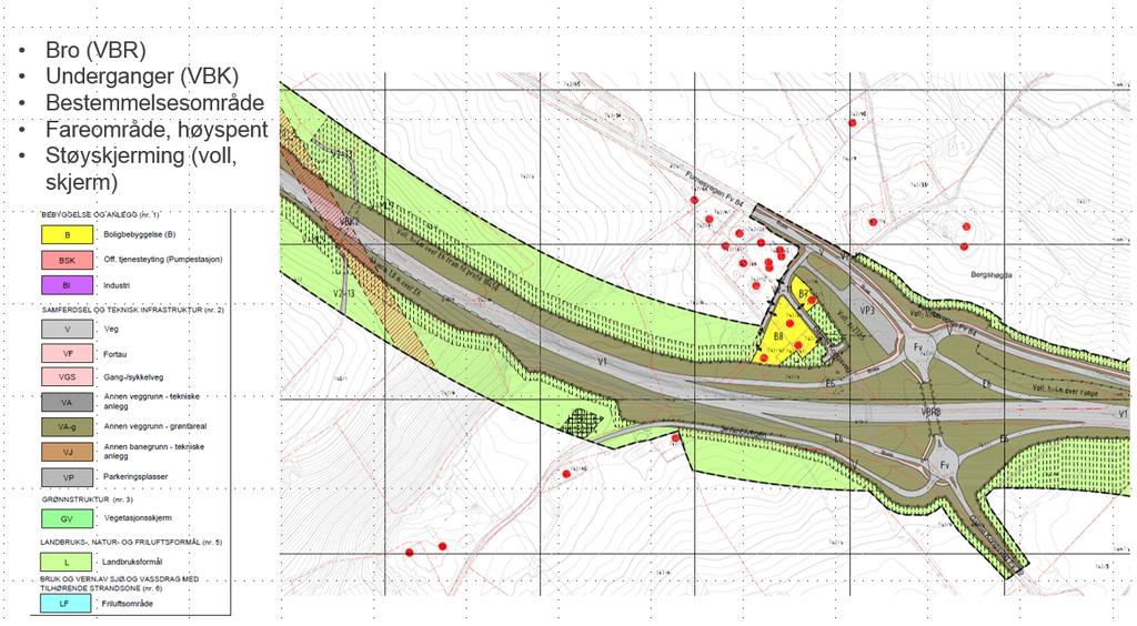 Pilot E6 Arnkvern Moelv, case Bergshøgda 3D objekttyper (mulighetsrom, andre volum, evt. regulert terreng).