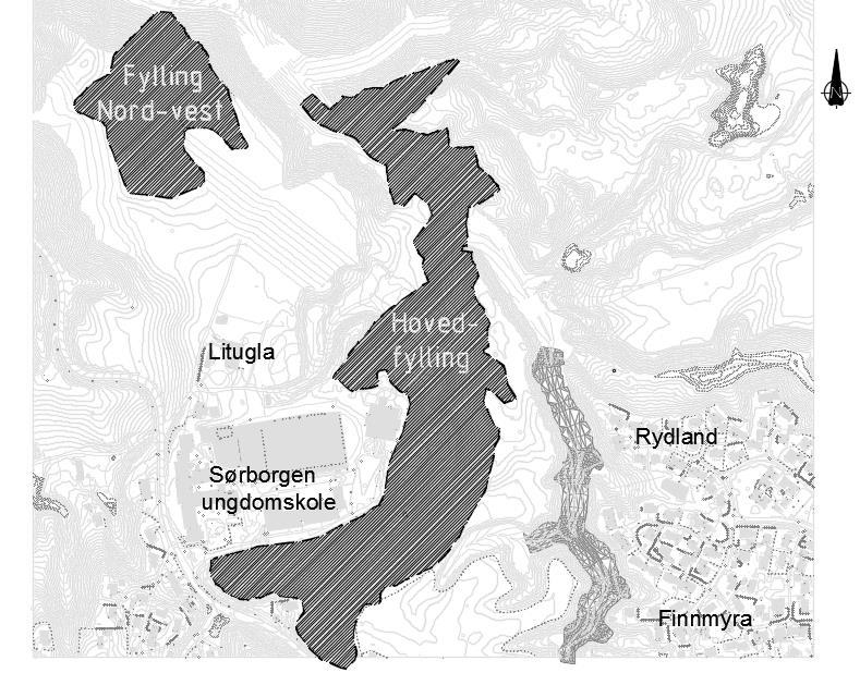 Bekken skal ligge i dagen og området skal istandsettes slik at det blir attraktivt for turbruk og gjennomgangsområde til skolen og idrettehallen.