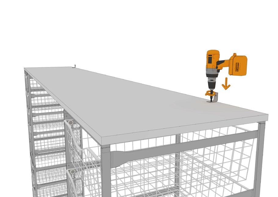 MONTERINGSVEILEDNING TRÅDKURV-SYSTEM 3 av 4 13 Skru fast