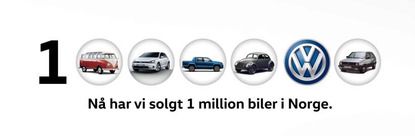 salgsmodell Volkswagen Norges mest kjøpte personbil for 8. året på rad Volkswagen Norges mest kjøpte varebil for 13.
