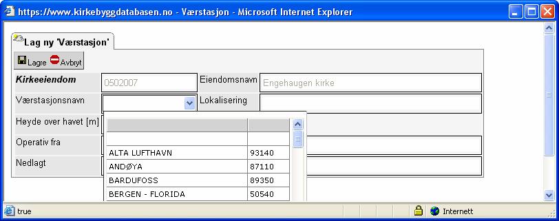 Knytt bygget til rett værstasjon Alle bygg må knyttes til en meteorologisk værstasjon. Det er viktig å legge inn den meteorologiske værstasjon som er lokalisert så nært det aktuelle bygg som mulig.