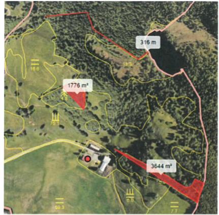 Verdal kommune - Landbruk, miljø og arealforvaltning Side 3 av 7 Omsøkt område er tegnet inn på kart under. Et gjerde på ca. 315 meter med 4 griner (1 ganggrind og 3 traktorgrinder) og ca.