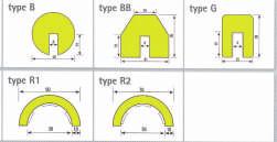 Sort/gul 1 meter, ikke selvklebende 42-000192, Sort/gul 5 meter rull, ikke