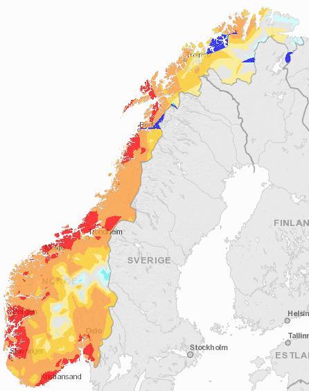 Rekordtørt i juli, rekordvått i august og september Kilde: MET Juli August September Kartene viser avvik fra midlere månedsnedbør (1971-2000) målt i prosent i juli, august og september 2018.