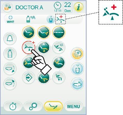 når lagringsmodusen er aktivert varsles det med et kort lydsignal (PIPESIGNAL) og ikonet ( A ) vises på TOUCH DISPLAY.