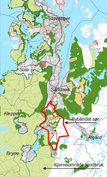 Interkommunal kommunedelplan for Bybåndet sør Bybåndet sør er en interkommunal kommunedelplan for Sandnes, Klepp og Time.