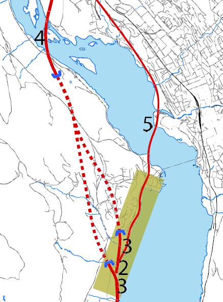 11 E6 vest. Gjennom prosessen i ettertid har en klart å tilfredsstille kravene fra fylkesmannen knyttet til innsigelsen på E6 vest, mens det fortsatt er knyttet innsigelse til E6 øst.