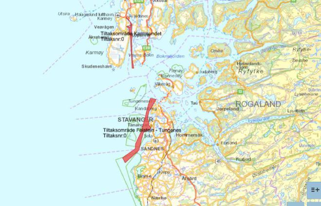 Tiltaksområder i strekning Flekkefjord - Haugesund Tiltaksområde Feistein Tungenes 11 navigasjonsinnretninger (10 på