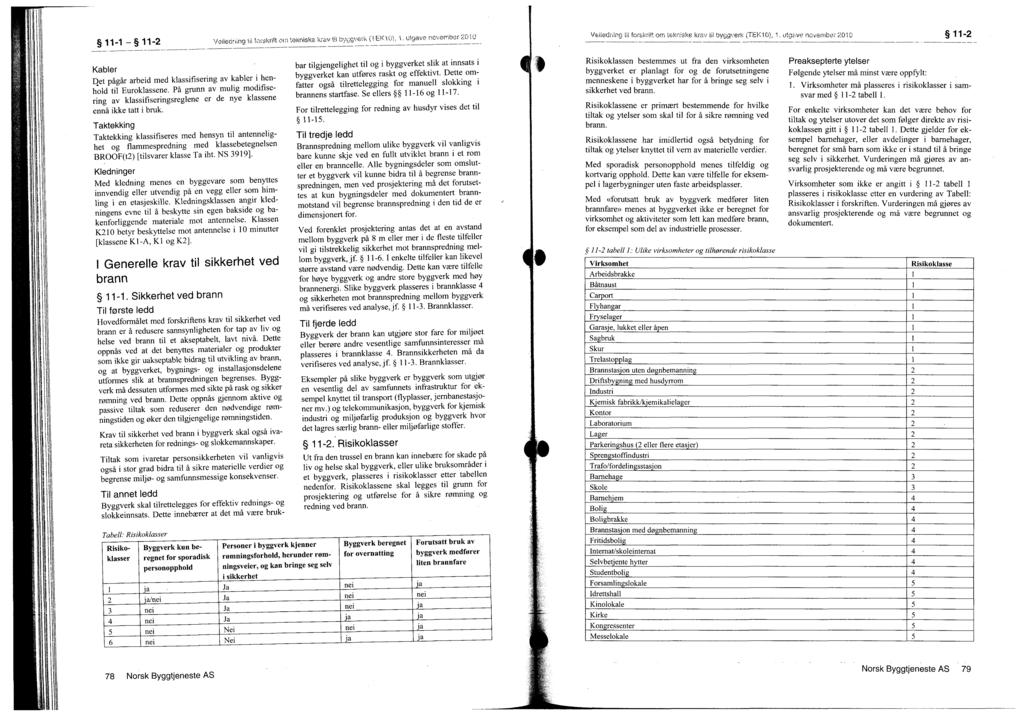 11-1 11-2 Vefie Mg1 fgrskrift om tekniske k;-av tfi tyywerk EK10), 1. utgave nevember 2010 Vefiedning forskrfit om tekn:ske krav u byggverk (TEK10), 1. utdaye november 2010 11-2 Kabler 13,4.