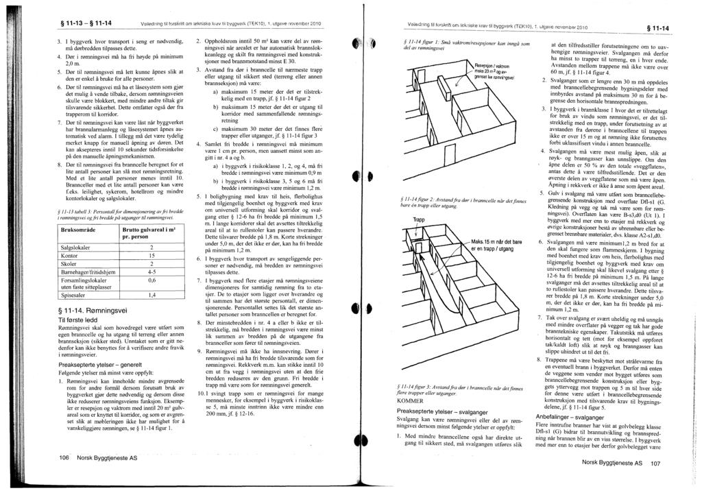 11-13 11-14 Veiedning til torskritt om ekn:,ske ktav ti byggverk (TEK10), 1. utgave november 2010 Velledning til torskrift om tekniske krav ti byggverk (TEK10), 1.