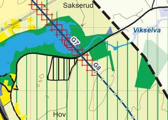 Utsnitt fra plankart ved Viksdammen Foto tatt ved Rv222 i retning Hov gård. 7.