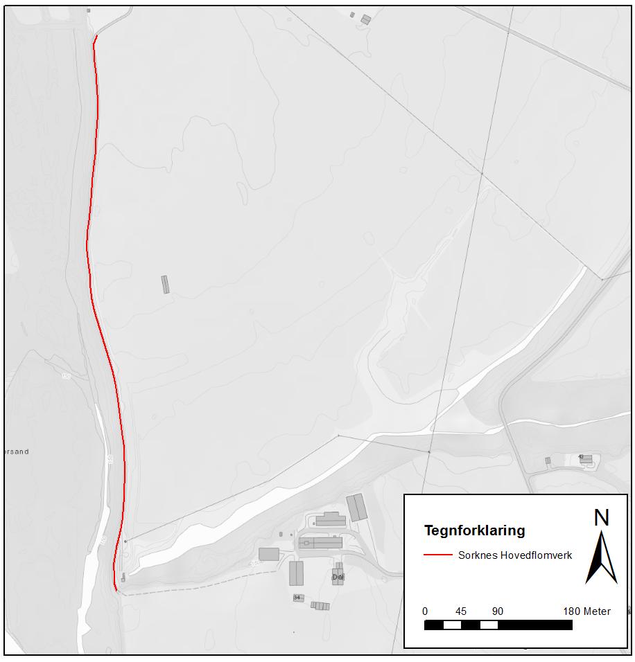 Sorknes flomverk (VV 5416, 9159) og Sorka pumpestasjon (VV 5146), Grue kommune 4 Vurderinger - Det vil være lettere å forberede en lokal seksjonering når strømkreftene er små, slik at ikke hele