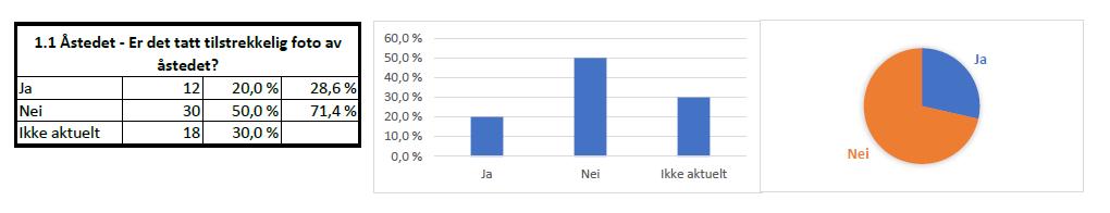 Likevel reflekterer undersøkelsen de faktiske funn knyttet til det arbeid som er gjort i initialfasen der dette var aktuelt å vurdere. 3.2.