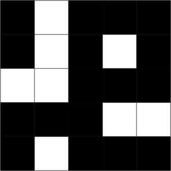 Test programmet før du går videre, for eksempel ved å lese inn fil 3 (figur 3) og kalle finnutveifra(5, 3). De to åpningene er (0, 1) og (12, 11) og begge kan nås fra (5, 3).