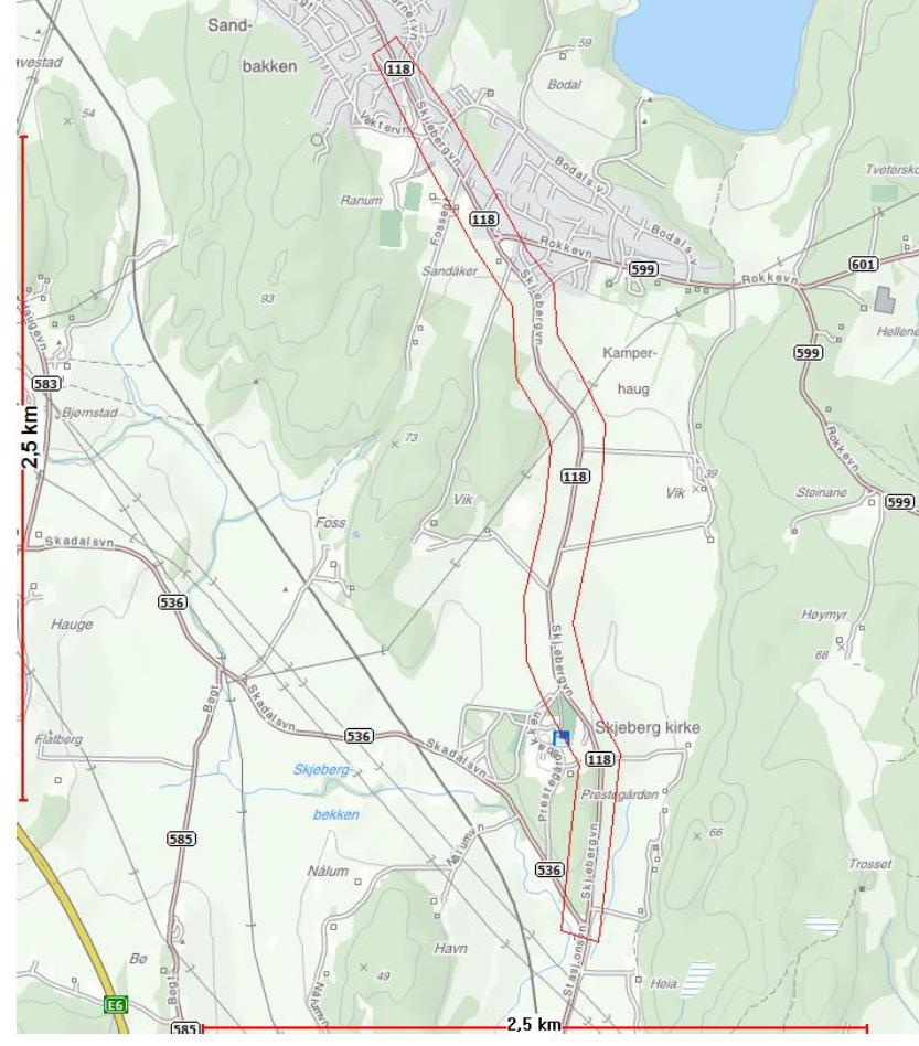 Støyberegning Fylkesveg, Gang- og sykkelveg, Innledning I forbindelse med at det skal etableres gang- og sykkelvei fra Vernerveien til Skadalsveien i Sarpsborg kommune har Sweco Norge AS på oppdrag