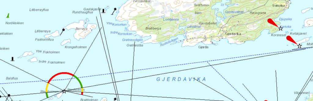 Farledskart Fiskeri Ny lokalitet Berrøya/utvidelse Gjerde innsigelse Per Gjerdevik Viser til kart fra Kystinfo.