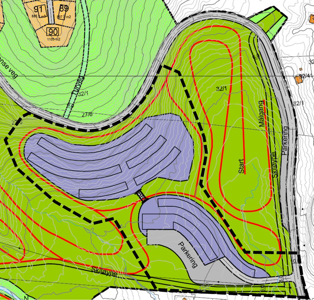 reguleringsplan for Mykstulia-Lauvhovd.