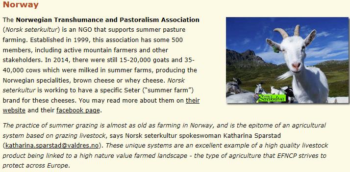 FAO Food and Agruculture Organisation of the United Nations Norsk seterkultur er invitert til å bidra med relevant kunnskap om seterdrift og familielandbruk i rurale områder.