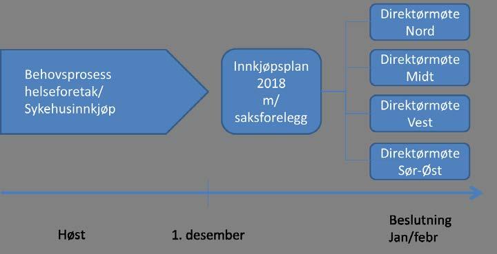 For å få denne beslutningsstrukturen forankret, foreslås det å forberede likelydende saker til de regionale direktørmøtene i helseregionene, slik at det kan etableres enighet om beslutningsstruktur.