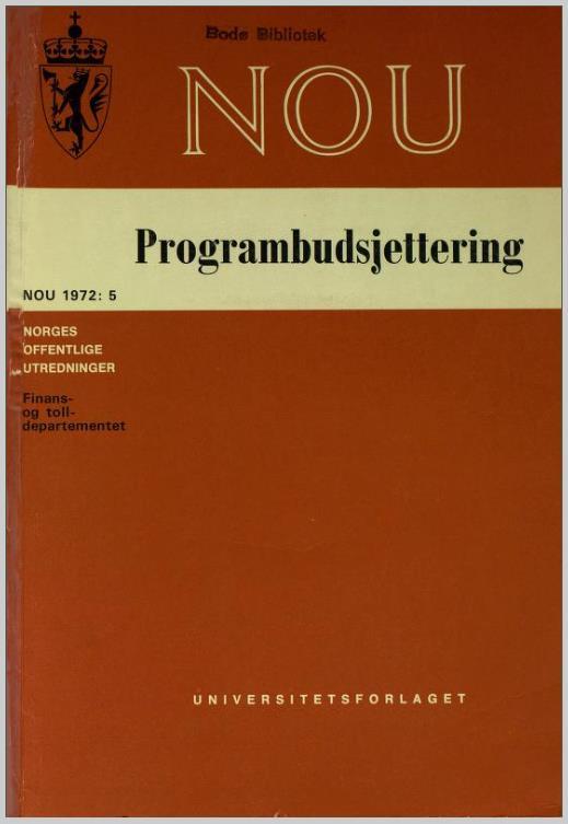 regelverk starten på 1970-tallet Stortingsmelding nr 37