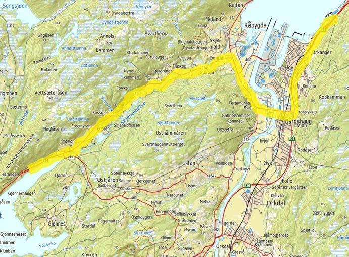 Vei: Vi vektlegger også: Strekningen E39 Harangen Thamshavn må realiseres.