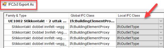 Dette gjorde jeg ved hjelp av Naviate IFCx og IFC Class.