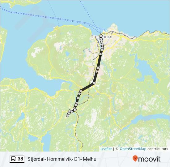 Retning: Trondheim 22 stopp VIS LINJERUTETABELL Brekkåsen Styrkårs veg 15, Norway Trøndertun Trø ata 1, Norway Gimsan Melhusbrua Melhus Skysstasjon Spinnerivegen, Melhus Melhus Sentrum Melhusvegen