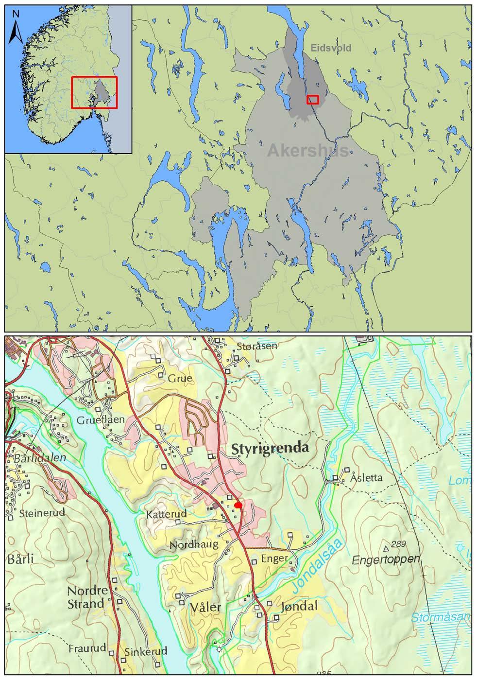 Fig 1: Oversiktskart (Kartgrunnlag: Statens kartverk.