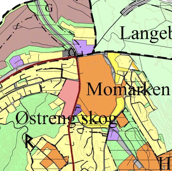 1.3 Bakgrunn for planen: Hensikten med planen er å omregulere området fra boligformål til forretning med tilhørende parkeringsanlegg. 1.