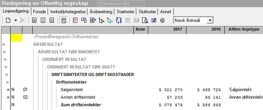 Det er også enkelt å registrere regnskapstallene direkte i programmet ved hjelp av hurtigregistreringsfunksjonen.