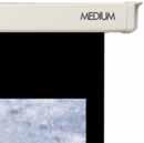 8 cm (või 8 x 8 cm kui ekraani laius on 244 cm). Korpuse värv: valge Seinaekraan Universal ja Premium Eest projitseerimiseks, tüüp D Gain faktor ca 1.