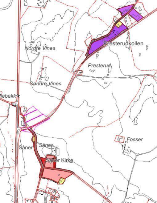 PLANBESKRIVELSE 10 Det er også varslet oppstart av arbeid med detaljreguleringsplan for Såner brannstasjon. Varslingsgrensen omfatter deler av vårt planområde.