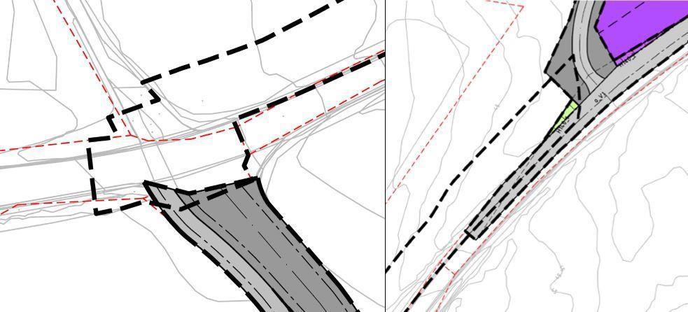 PLANBESKRIVELSE 25 Figur 11: Viser overlapp mellom ny og gamle reguleringsplaner i området (utsnitt av plankart) Det er også varslet oppstart av arbeid med detaljreguleringsplan