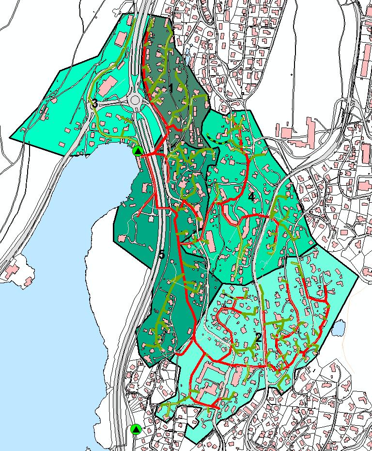 Gamlehaugen PSP funn Relativt gode områder Strekk i myrområde med