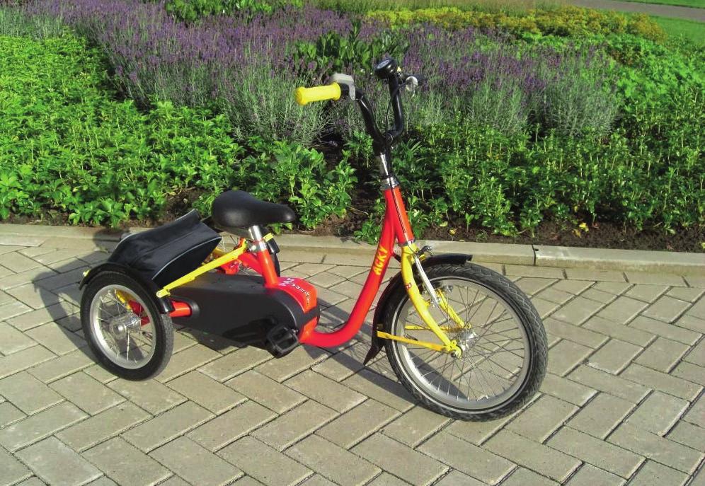 SUNNY ACKY PAS Post 5 Trehjuls sykkel med gir og hjelpemotor for barn fra skolealder, ungdom og voksne.