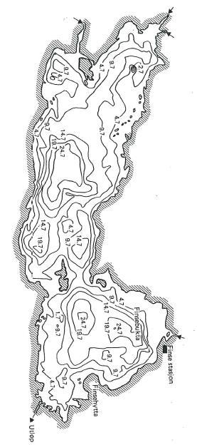 1.4 Hydrologiske og morfologiske forhold Finsevann har et nedbørfeltet på 69,4 km 2 og er det øverste av reguleringsmagasinene i Hallingdalsvassdraget.