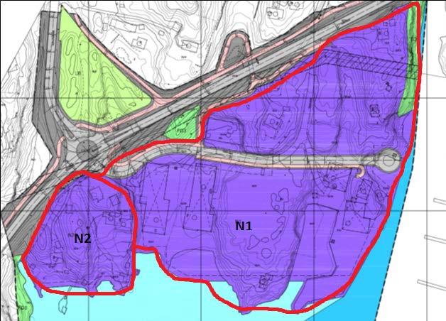 2. Fremtidig situasjon 2.1 Planområdet Støodden Utvikling AS har planlagt en utbygging av kontor/engineering-virksomhet på 35 000 m 2 i planområdet (N1).